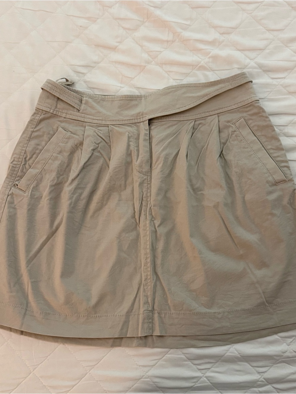 AX Armani Exchange Women's Beige Pleated Casual Skirt Size 6
